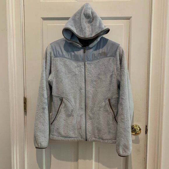 Vintage THE NORTH FACE Blue Fleece Hood Women's M - Picture 1 of 16
